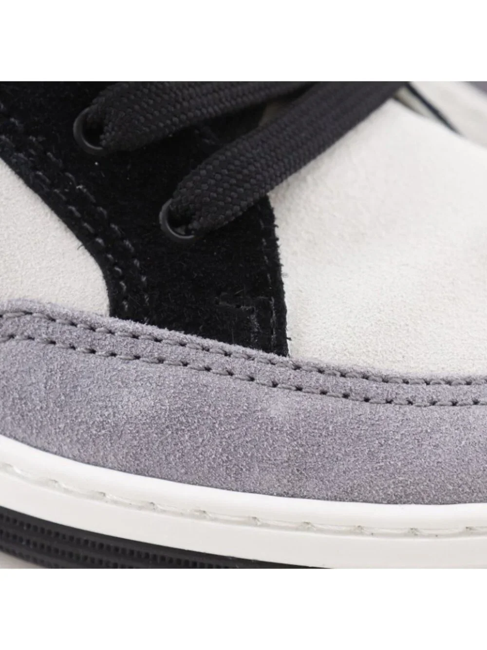 Chanel Logo Suede Gray Sneakers